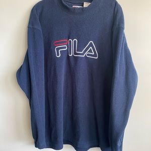 Vintage FILA Men’s L Pullover Fleece Navy